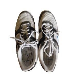 Nike‎ Air Golf Shoes Power Channel Spiked White Gray Blue Size 8W